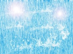 平面下雨素材蓝色雨水高清图片