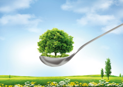 无污染食品绿色食品海报背景素材高清图片