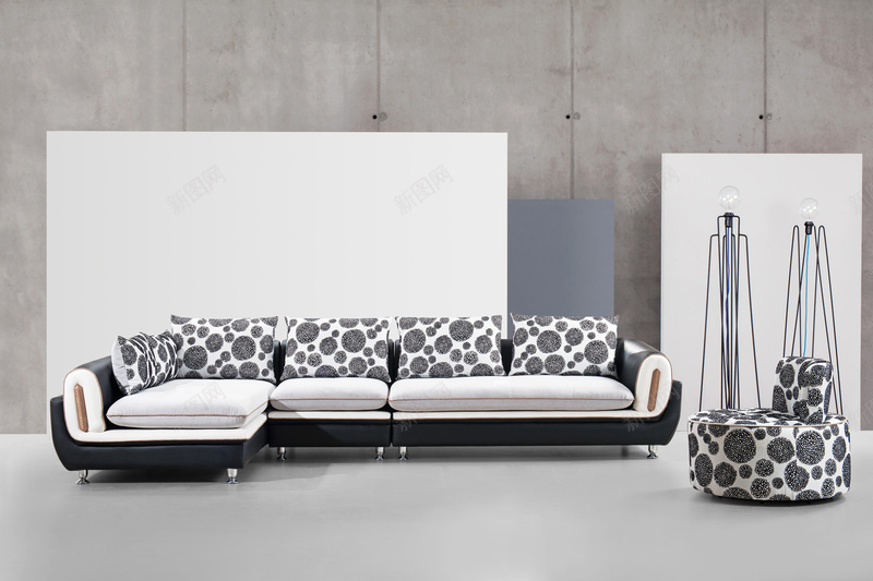 转角沙发场景图灰色jpg设计背景_新图网 https://ixintu.com 转角沙发 场景图 灰色 凳