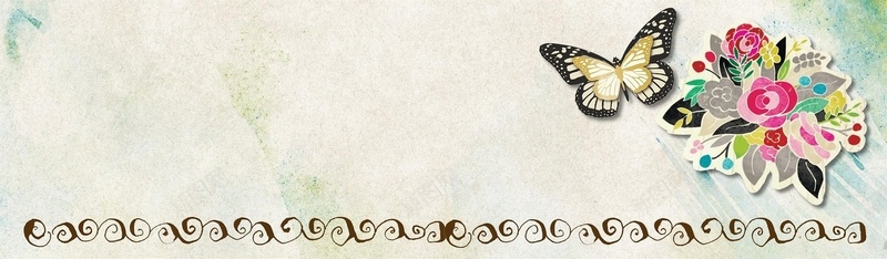 蝴蝶贴纸背景图背景