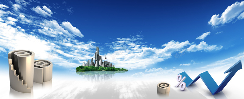 商务背景jpg设计背景_新图网 https://ixintu.com 海报banner 蓝天白云 合作 建筑 数据 科技 科幻 商务
