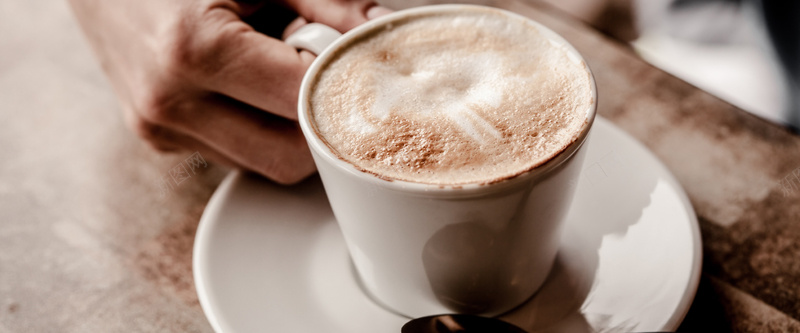 一杯美味的咖啡特写高清图片背景