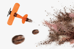 飞机咖啡爆炸素材