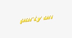 金色partypartyon艺术字高清图片