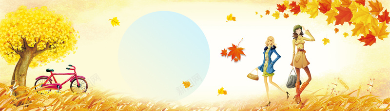 秋天枫叶飞舞背景背景