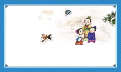 孝悌校园传统文化卡通悌展板背景素材高清图片