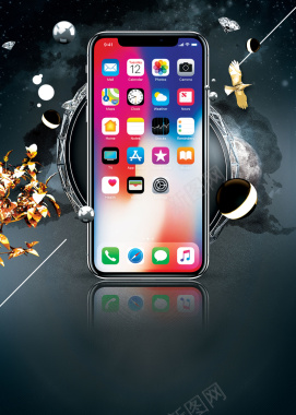 欧美风iPhoneX预售海报背景psd背景