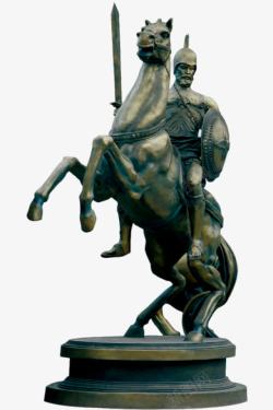 高清铜像人物骑马的雕像高清图片