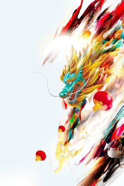 二月二剃龙头简约时尚二月二龙抬头海报高清图片