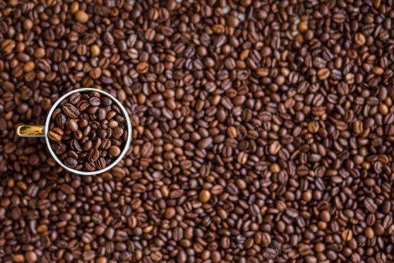 棕色咖啡豆背景素材背景