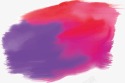 粉紫色晕染水彩标题框素材