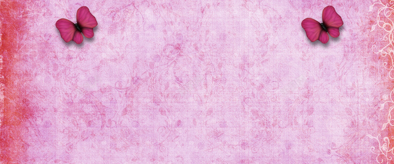 蝴蝶粉色质感布料亚麻背景