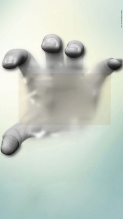 灰色的手掌雾霾广告H5背景素材高清图片