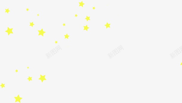 黄色漂浮星星装饰png免抠素材_新图网 https://ixintu.com 黄色 漂浮 星星 装饰
