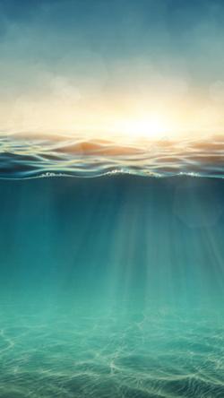 海水涟漪透过海水的阳光H5背景高清图片