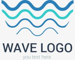 海浪元素标识logo设计素材