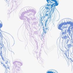 水母花纹图案素材