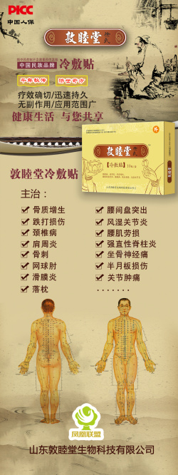 中国复古光盘贴敦睦堂冷敷贴海报图背景素材高清图片