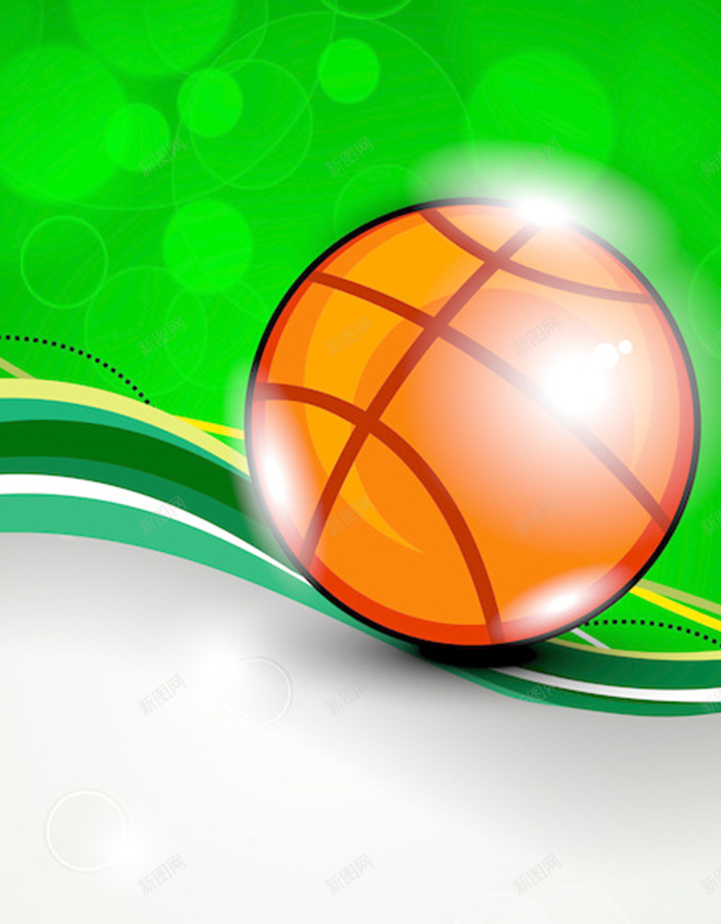 扁平篮球图案背景图jpg设计背景_新图网 https://ixintu.com 背景图 彩带 星光 篮球 绿色 扁平 渐变 几何