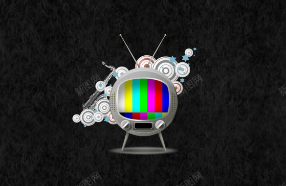 电视机测试信号与图案背景素材背景