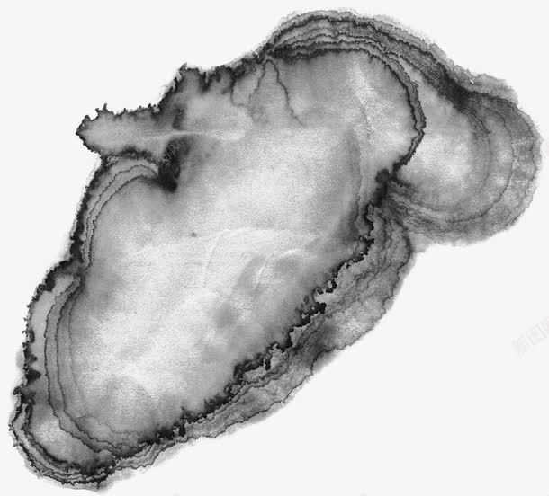 水墨渲染png免抠素材_新图网 https://ixintu.com 黑色 水墨墨滴 水墨效果 浓墨