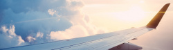飞机翼蓝天白云飞机翼背景高清图片