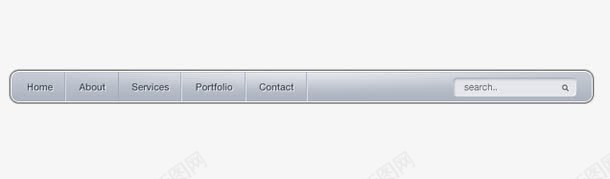 灰色立体网站导航条png免抠素材_新图网 https://ixintu.com 导航条 网站 分类 水晶 立体效果