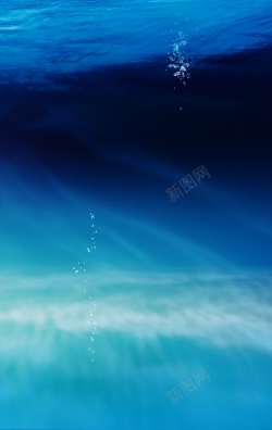 水底海报蓝色海底背景素材高清图片