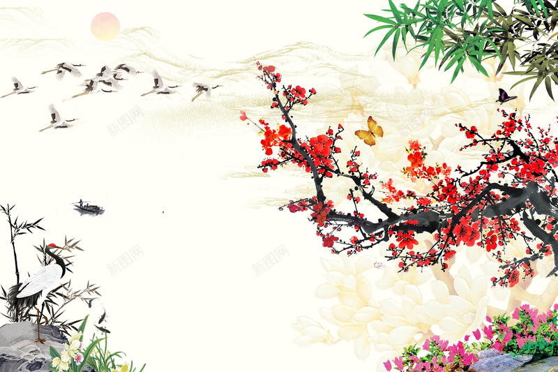 电视墙玄关中式背景素材psd设计背景_新图网 https://ixintu.com 中式背景 装修墙纸 中国风 墙画 壁挂 壁纸 中式 室内 电视墙 豪华 玄关