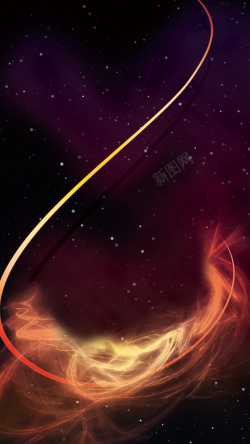 火焰星空梦幻火焰大气星空H5背景高清图片