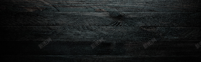 木材质感纹理黑色banner背景