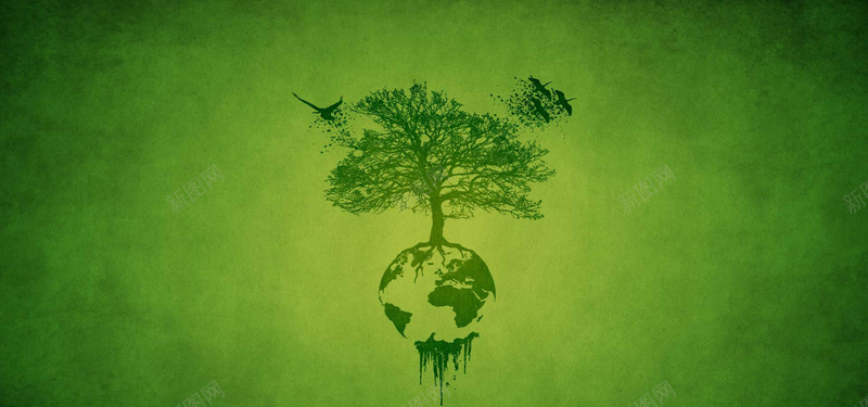 绿色地球背景jpg设计背景_新图网 https://ixintu.com 绿色 地球 鸟 海报banner 摄影 风景