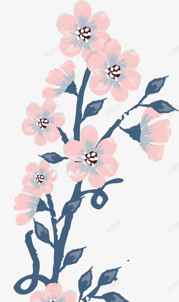 水彩油画效果红色的花卉植物图案png免抠素材_新图网 https://ixintu.com 水彩 油画 效果 红色 花卉 植物 图案
