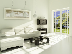 白色的沙发简洁白色家居图片素材高清图片