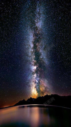 远山海水星空特效H5摄影素材高清图片
