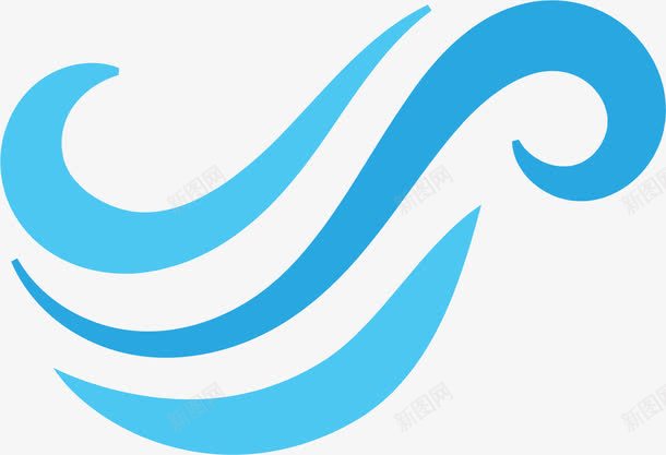 蓝色海浪曲线png免抠素材_新图网 https://ixintu.com 海浪曲线 海浪线 波浪线 波浪曲线 蓝色线条 蓝色图标 标识logo设计 海面 海浪logo