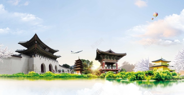 传统韩国旅游旅行社背景