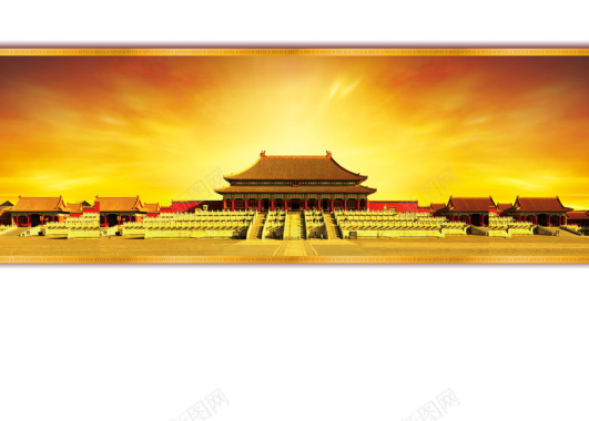 中国风中式宫殿建筑背景素材背景