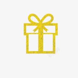 扁平化礼品盒金色粉笔礼品盒高清图片