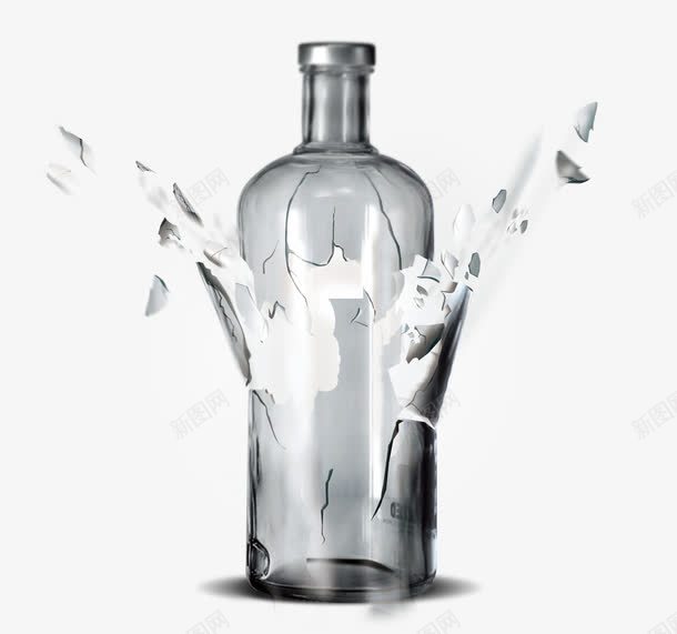 破碎的瓶子效果免抠素材png免抠素材_新图网 https://ixintu.com 免抠 免费下载 免费图片 旧瓶子 瓶子 破碎 酒瓶子