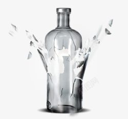 破碎瓶子破碎的瓶子效果免抠素材高清图片