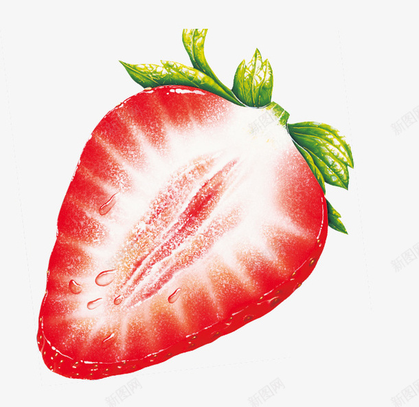 红色的水果草莓素材png免抠素材_新图网 https://ixintu.com 草莓 水果 红色草莓 叶子 效果图 装饰图