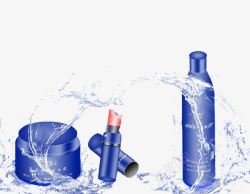 特效素材泼水化妆品高清图片