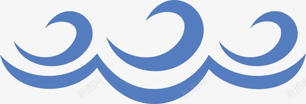 蓝色海浪线条png免抠素材_新图网 https://ixintu.com 蓝色图标 波浪曲线 海浪曲线 海浪图标 波浪线 标识logo设计 蓝色线条 海浪logo