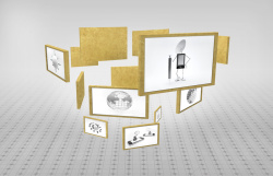简洁灰色创意工作证商务科技背景素材模板高清图片