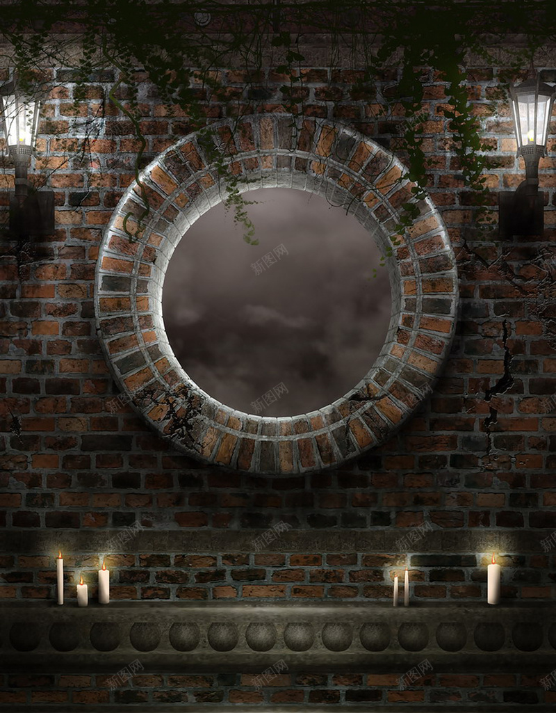 城堡圆圈墙jpg设计背景_新图网 https://ixintu.com 城堡 圆圈 墙 植物 质感 纹理