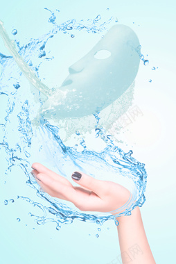 清新补水保湿广告设计背景图背景