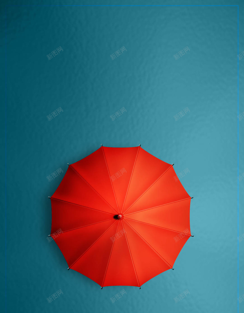 蓝中一点红psd设计背景_新图网 https://ixintu.com 红色雨伞 扁平 渐变 几何