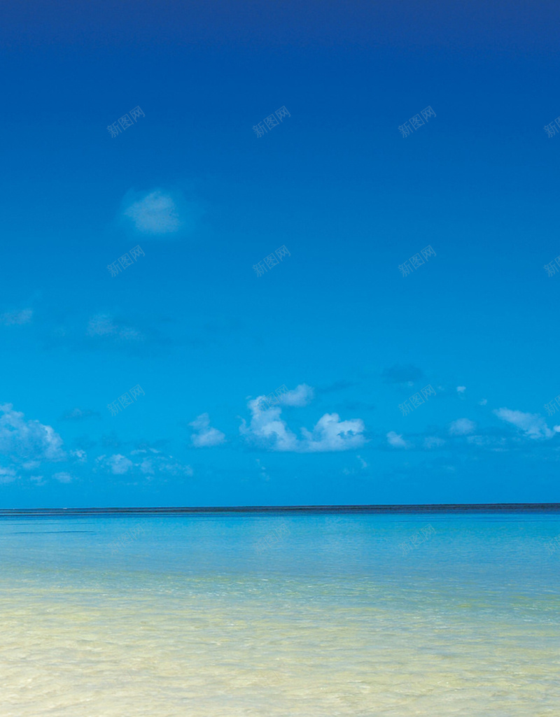 唯美景色高清H5背景jpg设计背景_新图网 https://ixintu.com 蓝色 白云 大海 沙滩 风景 H5 h5 摄影