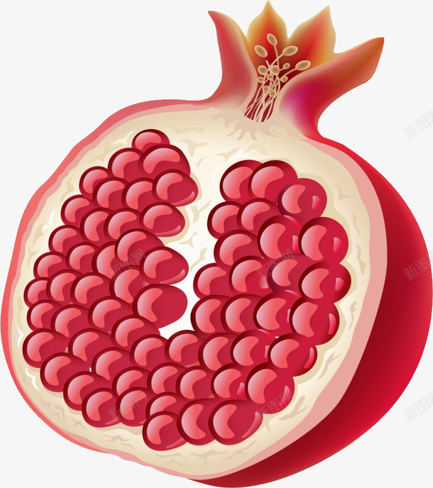 手绘石榴水果食物pngpng免抠素材_新图网 https://ixintu.com 石榴 食物 水果 手绘石榴